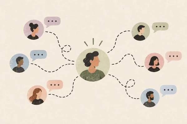Ilustração de relógio e tarefas de follow-up